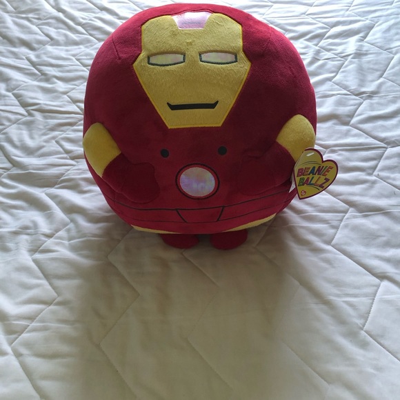 Beanie Ballz TY, Iron Man - Picture 2 of 5